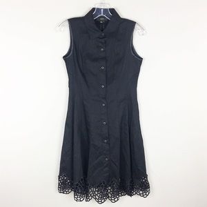 Maia | Black Button Down Dress - E82